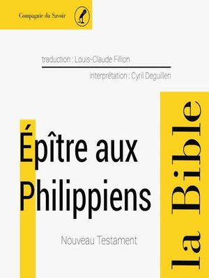cover image of Épître aux Philippiens